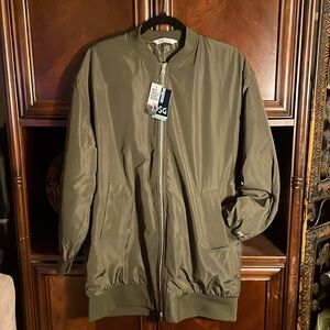 NWT - DSG - Women’s Medium Long Bomber Jacket (Olive Green)